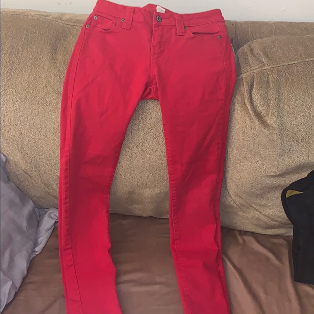 Red Straight Legged Jeans!